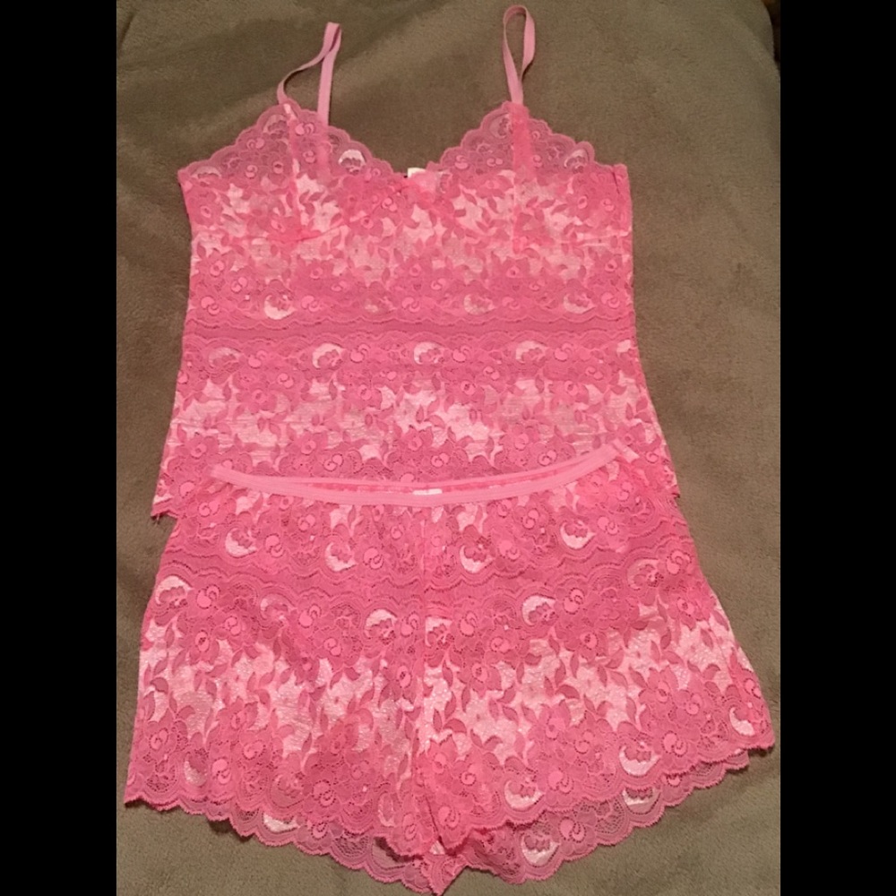LACE CAMISOLE AND PANTY SET